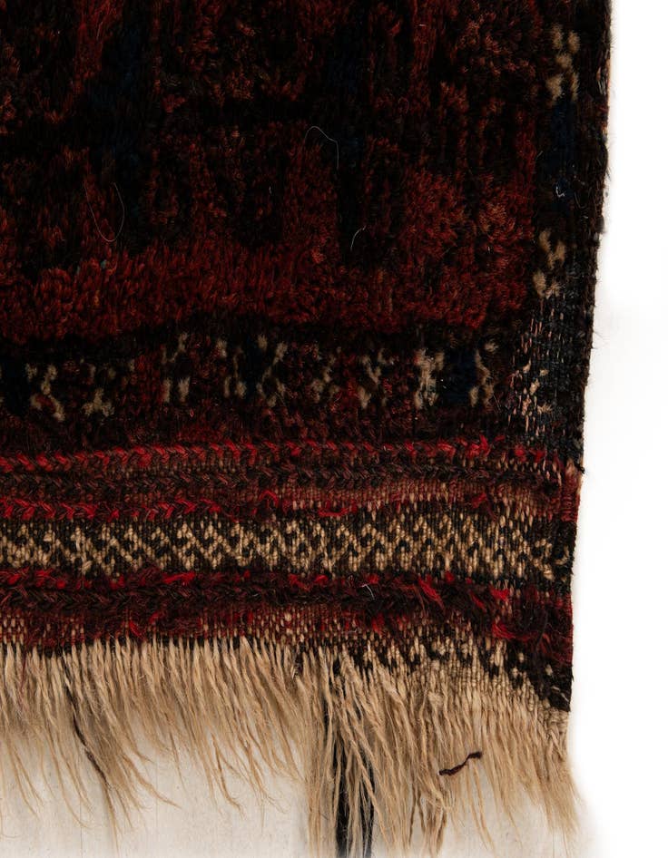 Detail image of  2' 7 x 7' 8  Hand Knotted Balouch Wool Runner Rug