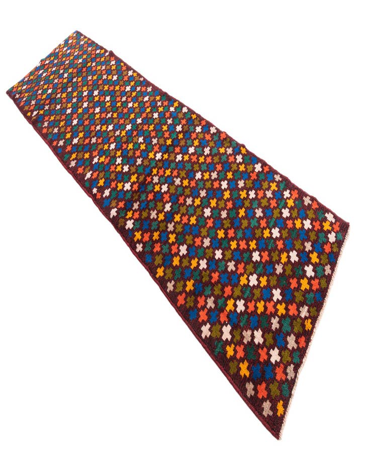 Detail image of  2' 10 x 9' 10  Hand Knotted Balouch Wool Runner Rug