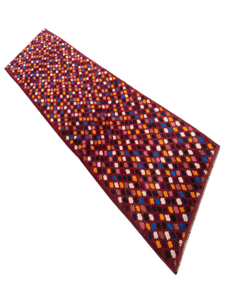 Detail image of  2' 9 x 10'  Hand Knotted Balouch Wool Runner Rug