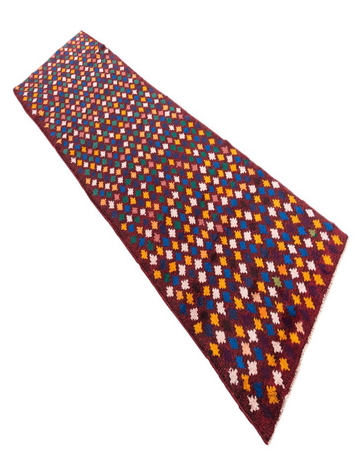 Detail image of  2' 9 x 9' 8  Hand Knotted Balouch Wool Runner Rug