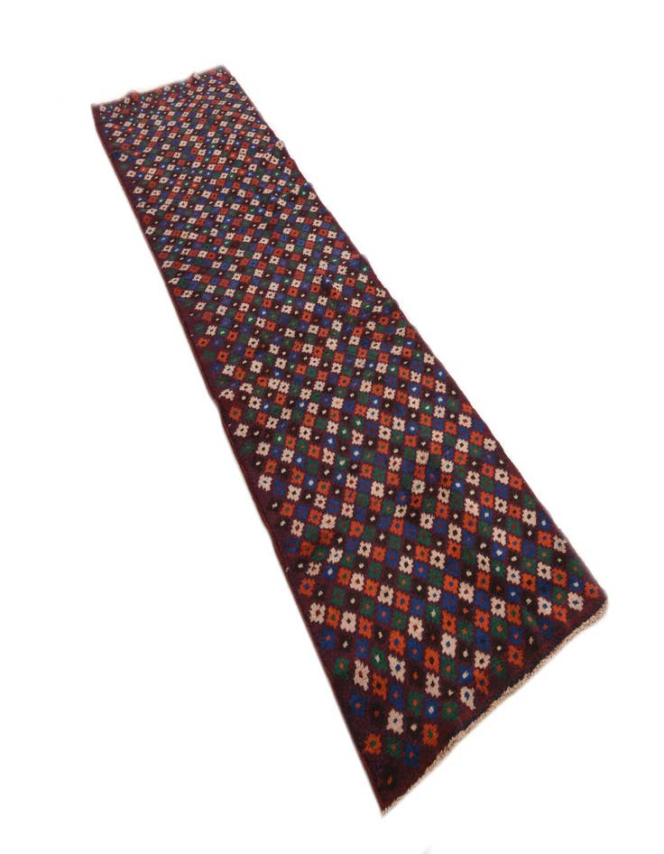 Detail image of  2' 10 x 10' 3  Hand Knotted Balouch Wool Runner Rug