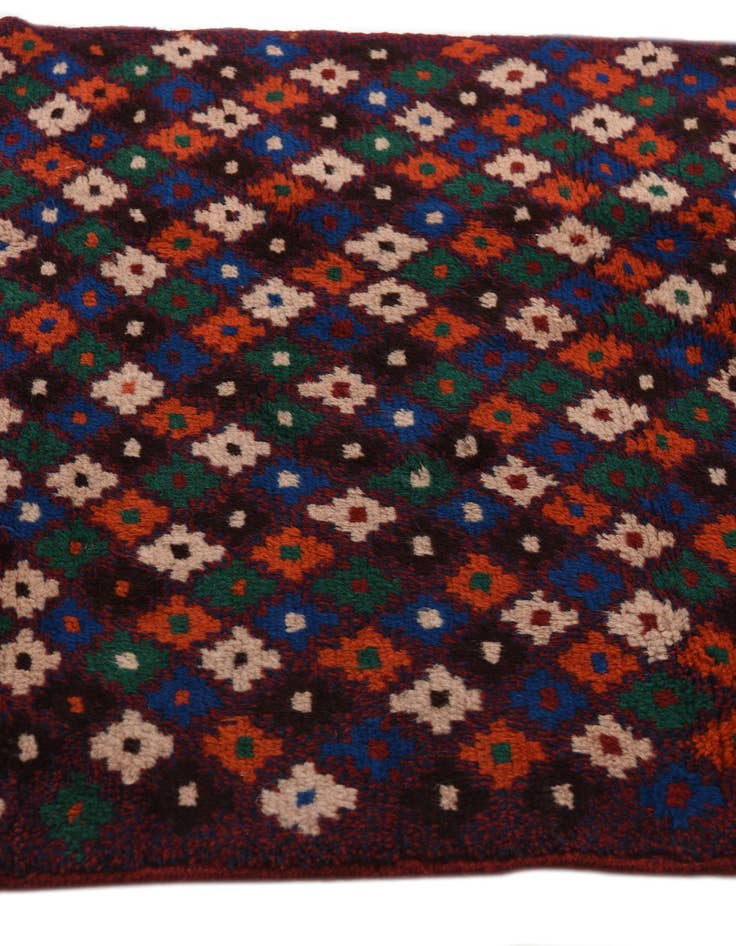 Detail image of  2' 10 x 10' 3  Hand Knotted Balouch Wool Runner Rug