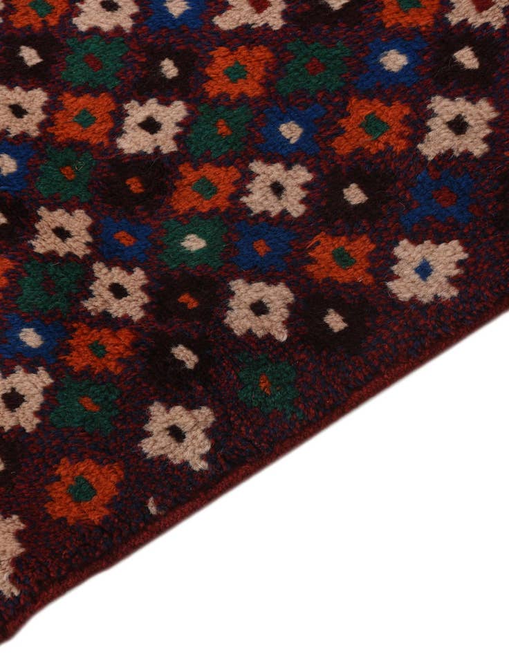 Detail image of  2' 10 x 10' 3  Hand Knotted Balouch Wool Runner Rug