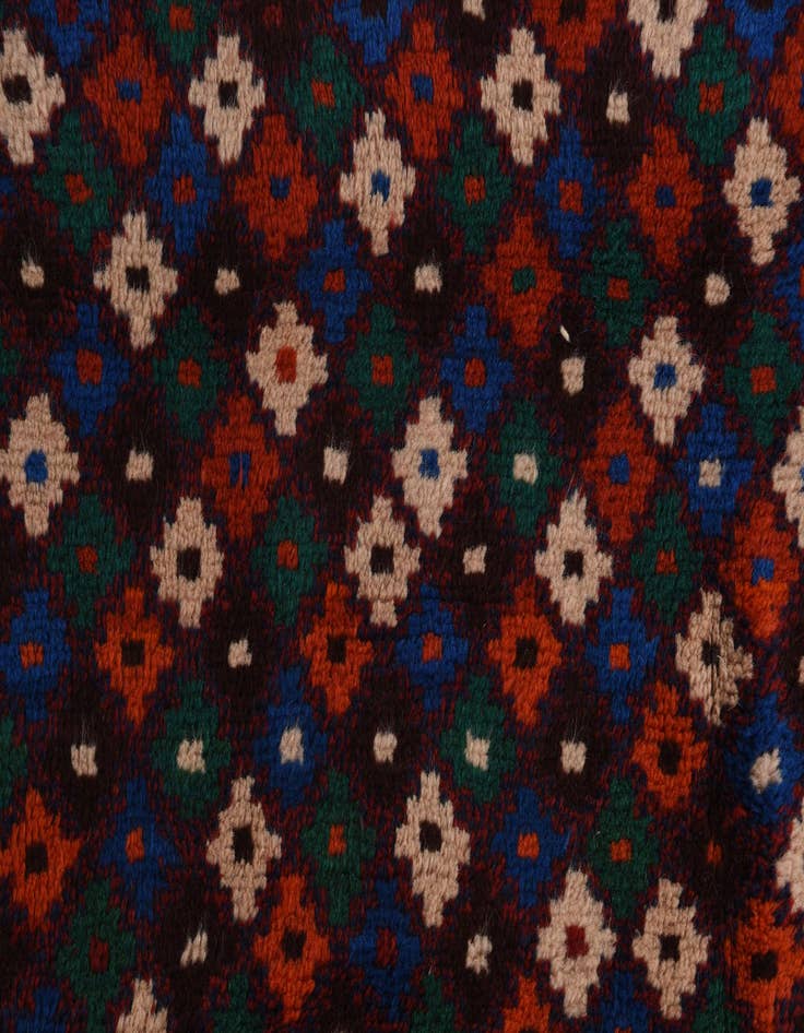 Detail image of  2' 10 x 10' 3  Hand Knotted Balouch Wool Runner Rug