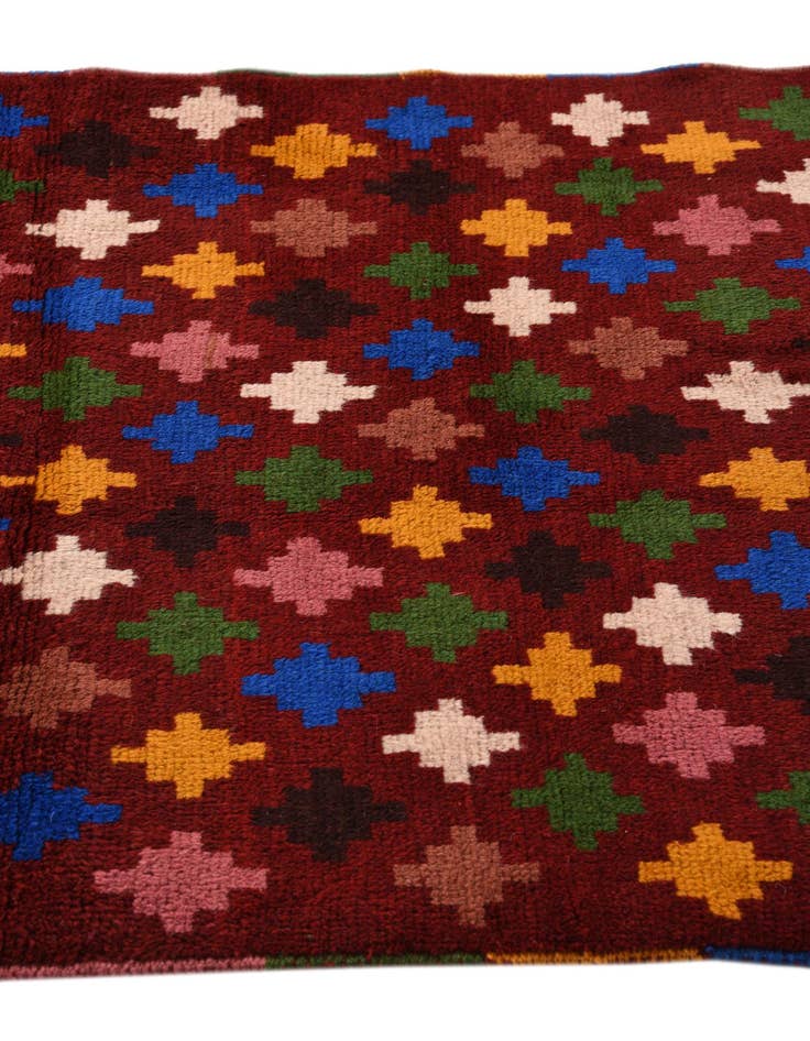 Detail image of  2' 10 x 10'  Hand Knotted Balouch Wool Runner Rug