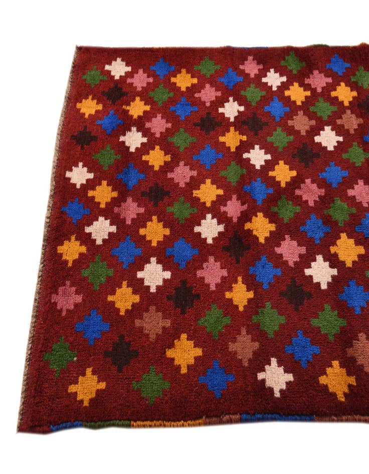 Detail image of  2' 10 x 10'  Hand Knotted Balouch Wool Runner Rug