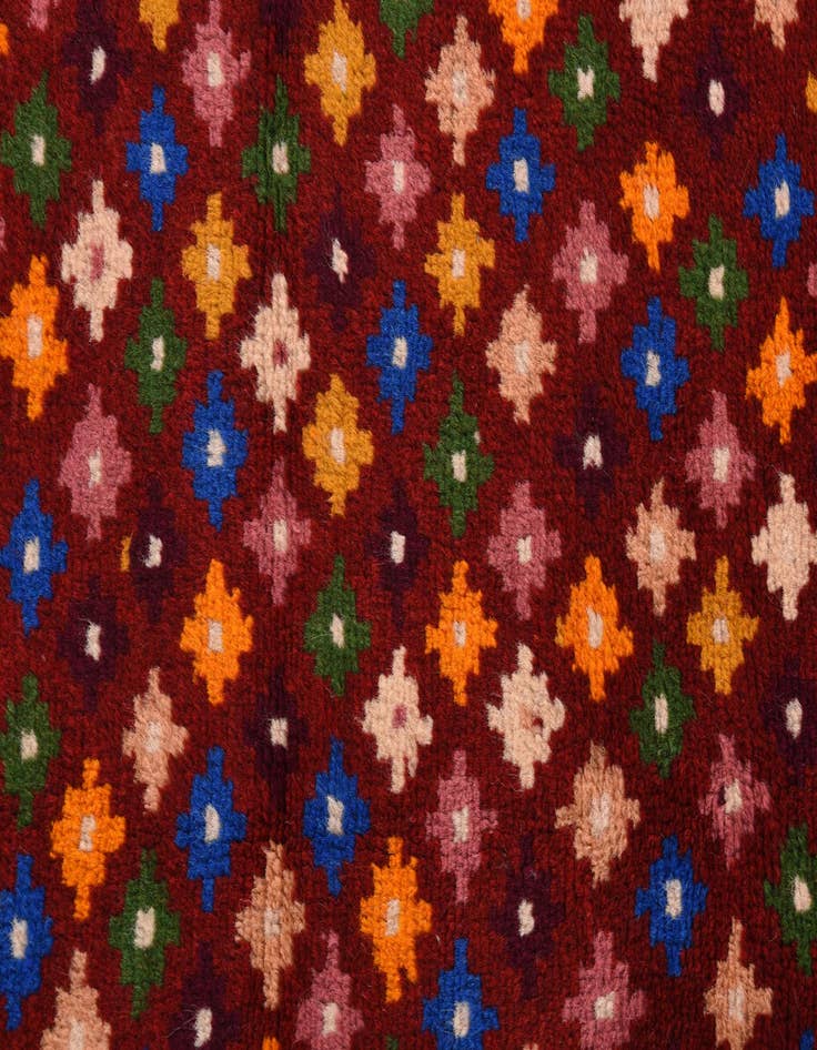 Detail image of  2' 7 x 9' 10  Hand Knotted Balouch Wool Runner Rug