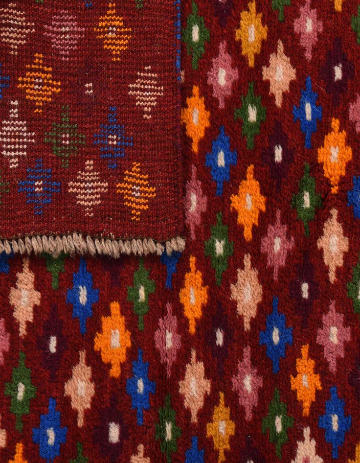 Detail image of  2' 7 x 9' 10  Hand Knotted Balouch Wool Runner Rug