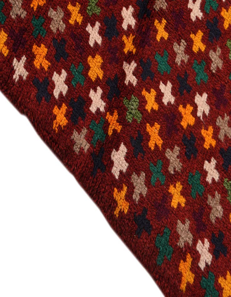 Detail image of  2' 8 x 9' 8  Hand Knotted Balouch Wool Runner Rug