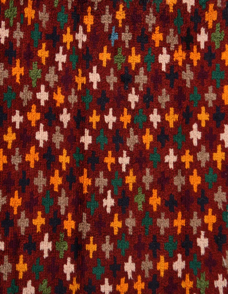 Detail image of  2' 8 x 9' 8  Hand Knotted Balouch Wool Runner Rug