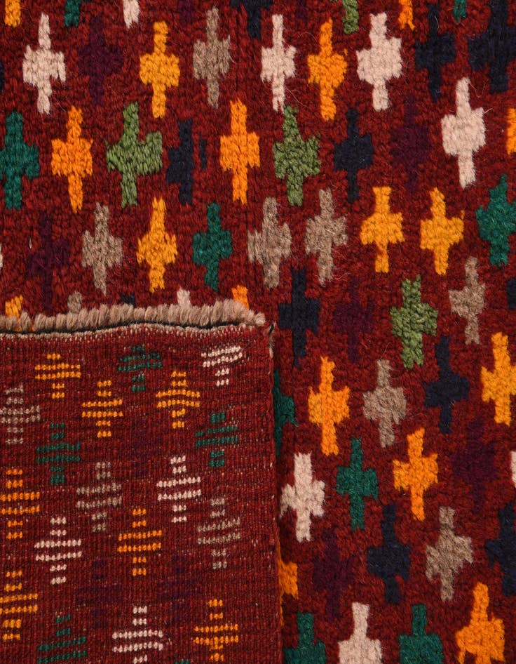 Detail image of  2' 8 x 9' 8  Hand Knotted Balouch Wool Runner Rug