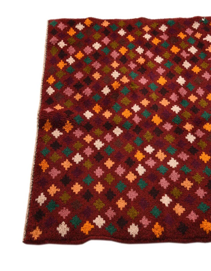 Detail image of  2' 11 x 9' 9  Hand Knotted Balouch Wool Runner Rug