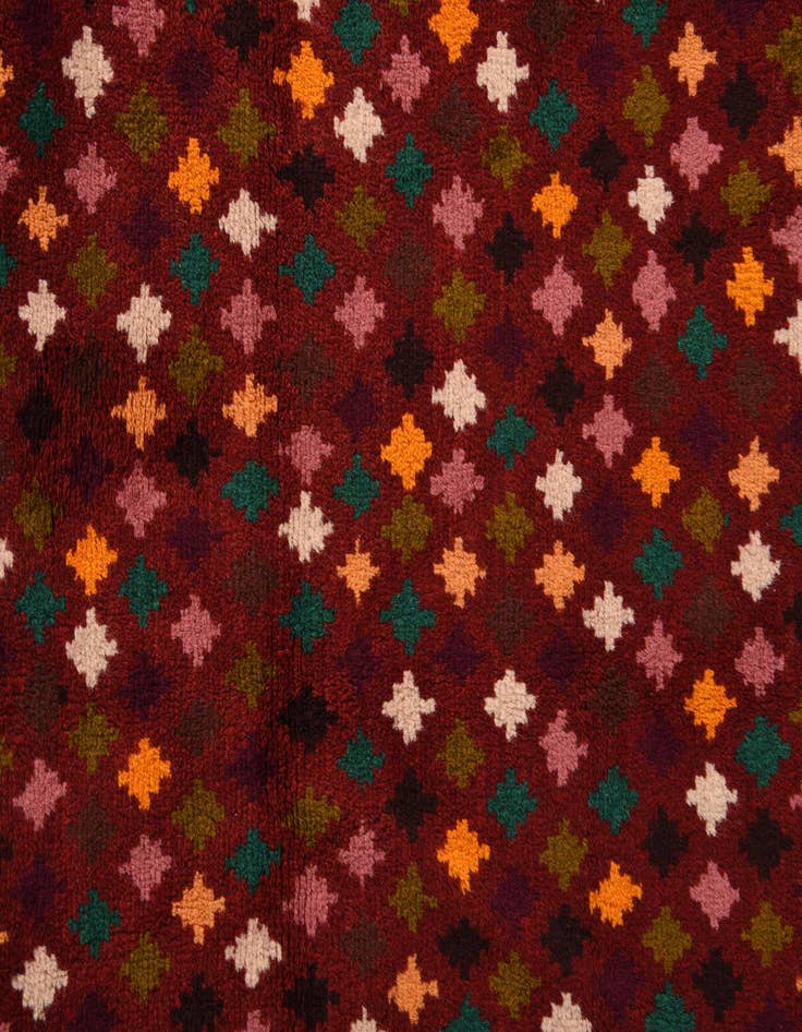 Detail image of  2' 11 x 9' 9  Hand Knotted Balouch Wool Runner Rug