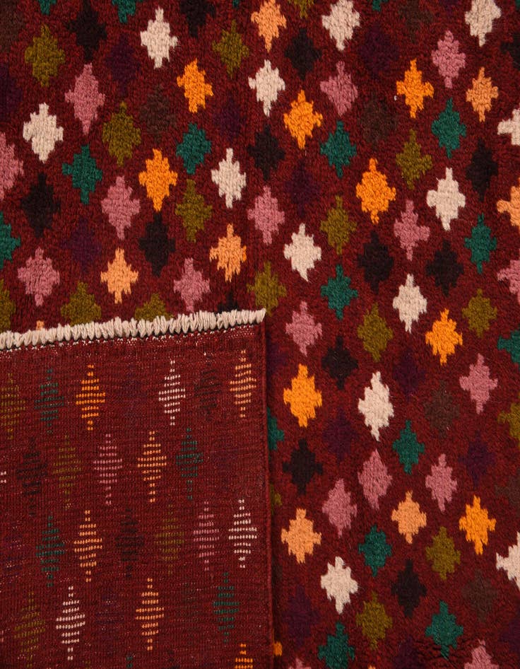 Detail image of  2' 11 x 9' 9  Hand Knotted Balouch Wool Runner Rug