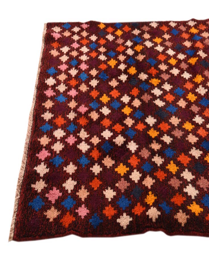 Detail image of  2' 11 x 9' 8  Hand Knotted Balouch Wool Runner Rug