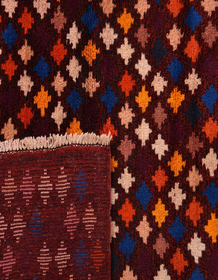 Detail image of  2' 11 x 9' 8  Hand Knotted Balouch Wool Runner Rug