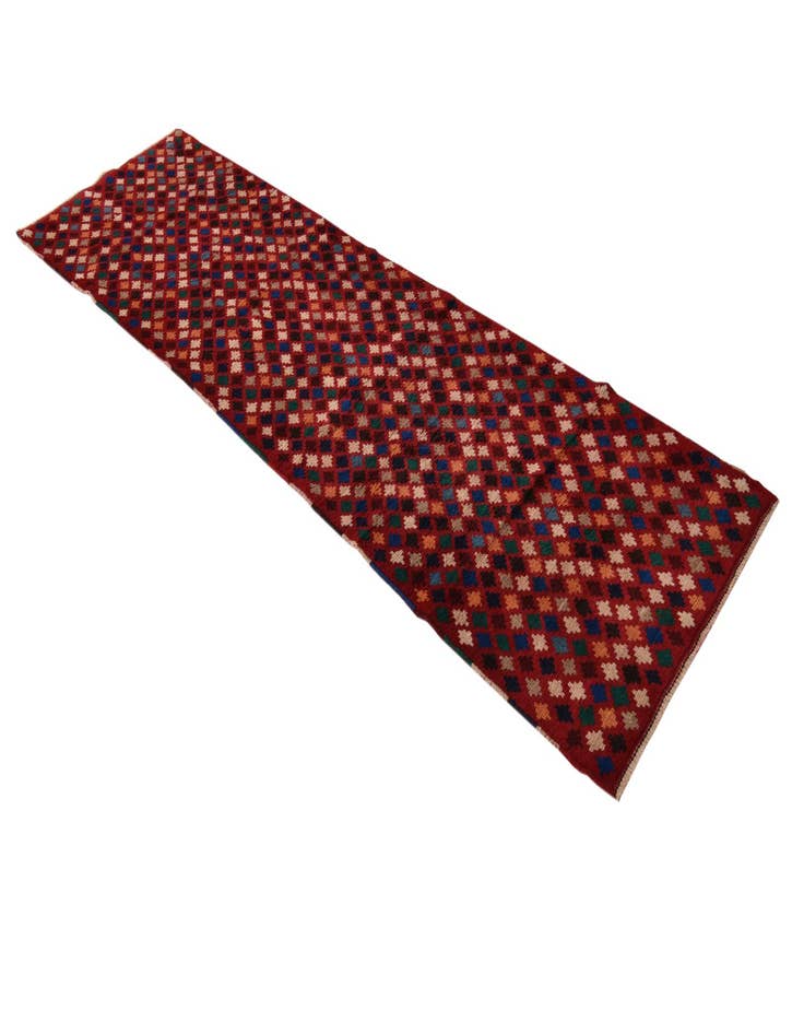 Detail image of  2' 9 x 10'  Hand Knotted Balouch Wool Runner Rug