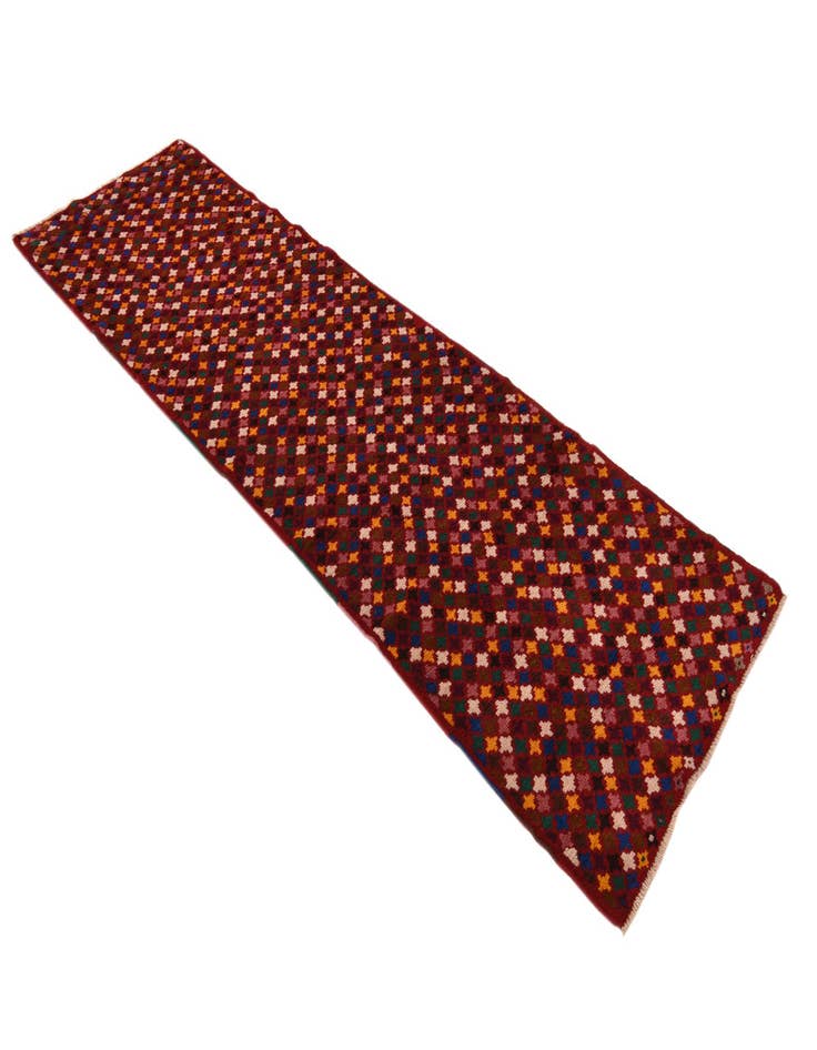 Detail image of  2' 8 x 9' 8  Hand Knotted Balouch Wool Runner Rug