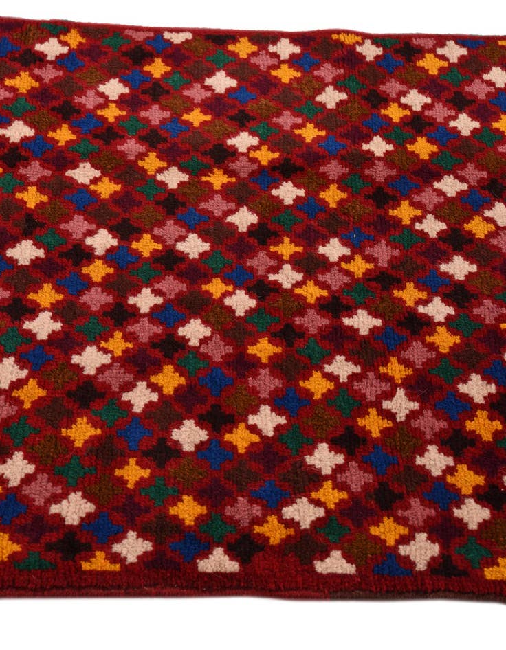 Detail image of  2' 8 x 9' 8  Hand Knotted Balouch Wool Runner Rug