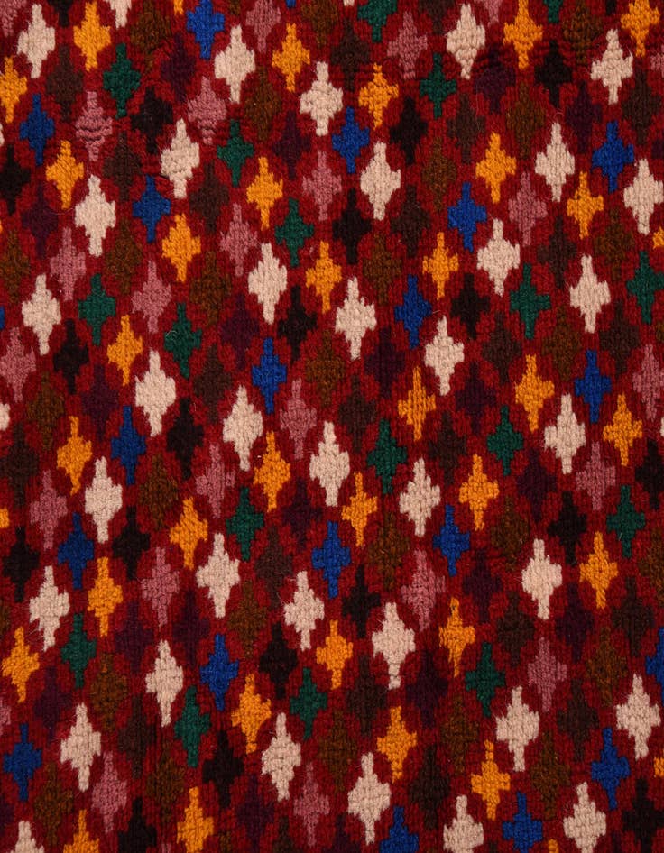Detail image of  2' 8 x 9' 8  Hand Knotted Balouch Wool Runner Rug