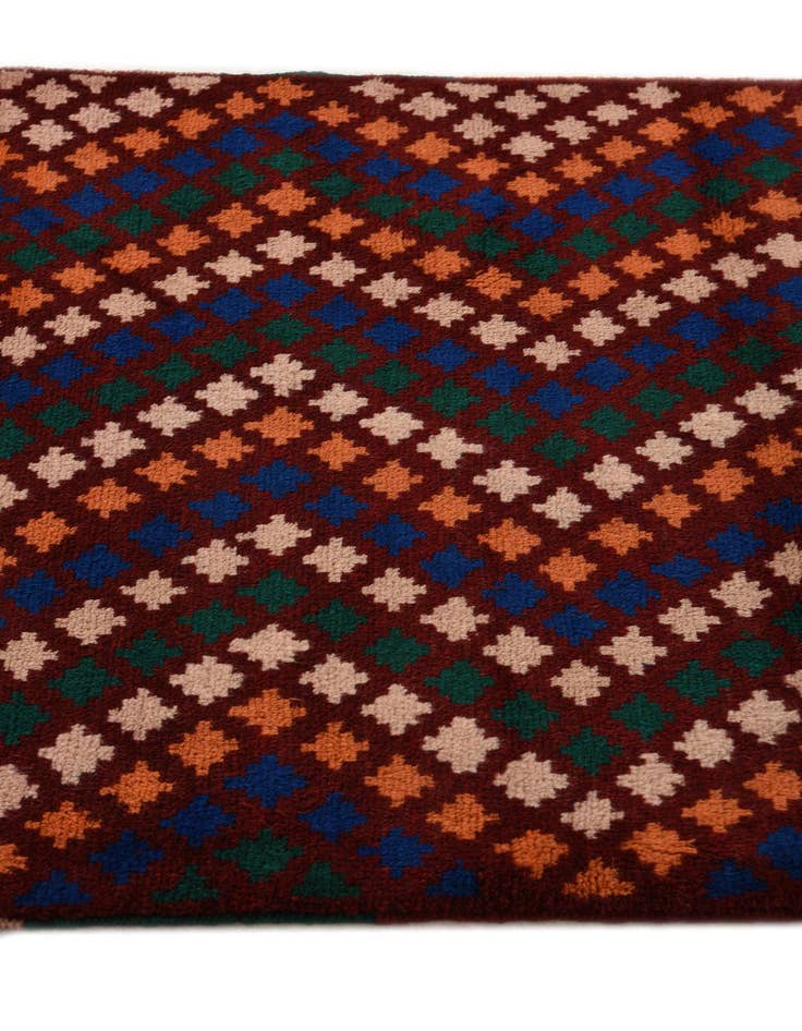 Detail image of  3' x 9' 5  Hand Knotted Balouch Wool Runner Rug