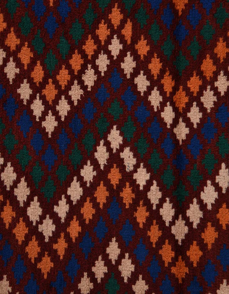 Detail image of  3' x 9' 5  Hand Knotted Balouch Wool Runner Rug