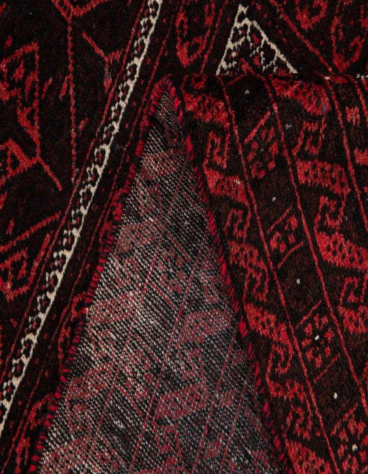 Detail image of  3' 2 x 6' 3  Hand Knotted Balouch Wool Runner Rug