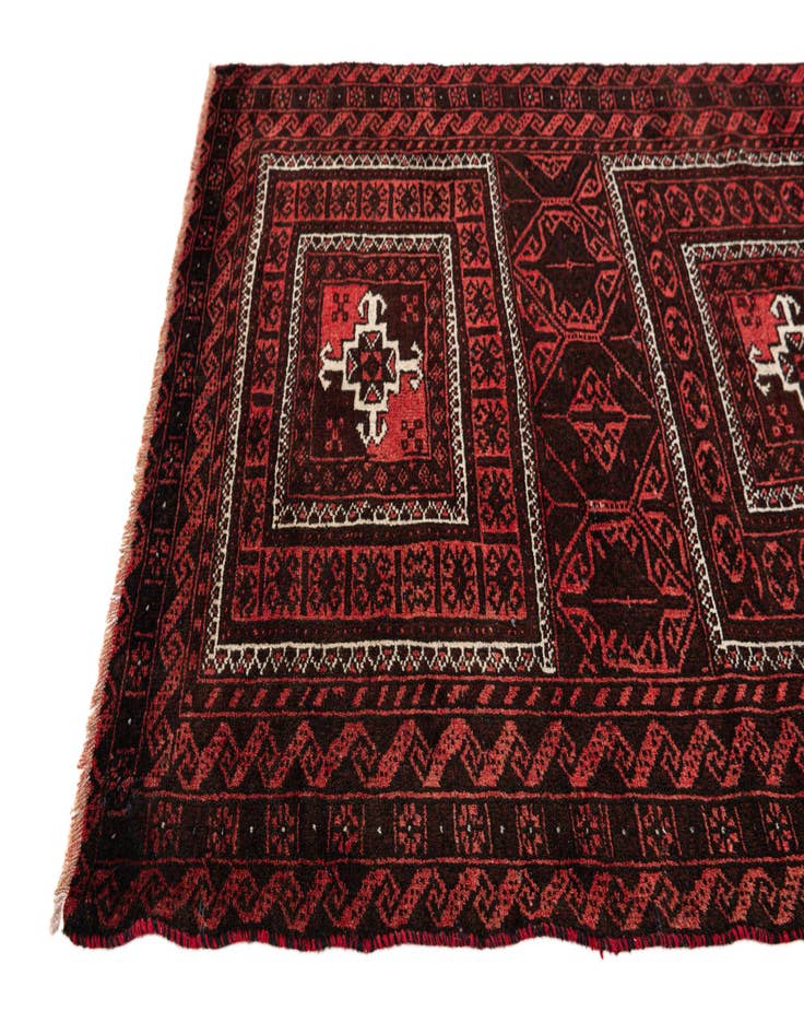 Detail image of  3' 2 x 6' 3  Hand Knotted Balouch Wool Runner Rug