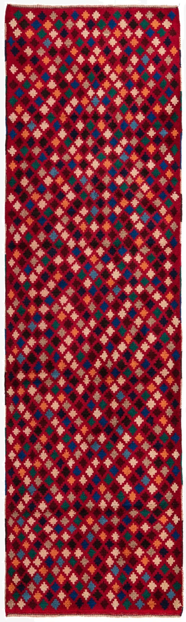  2' 9 x 10'  Hand Knotted Balouch Wool Runner Rug