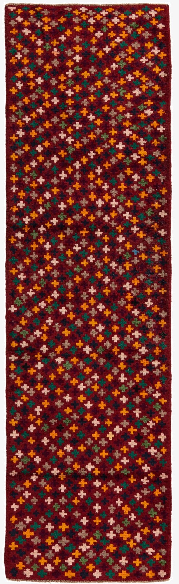  2' 8 x 9' 8  Hand Knotted Balouch Wool Runner Rug