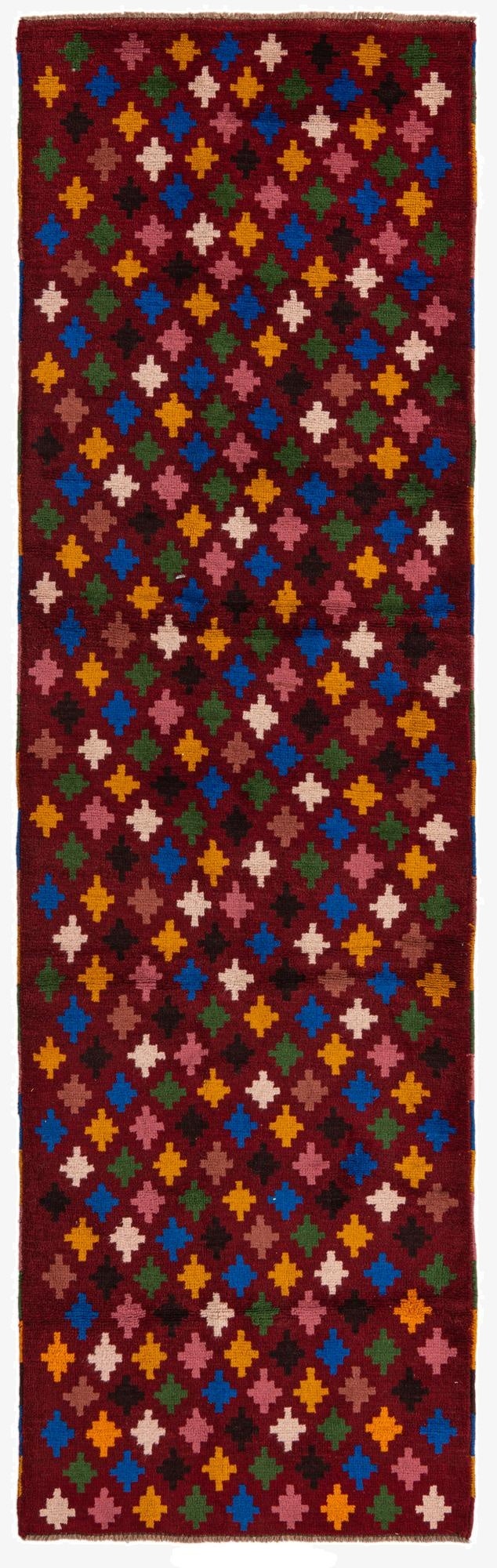  2' 10 x 10'  Hand Knotted Balouch Wool Runner Rug
