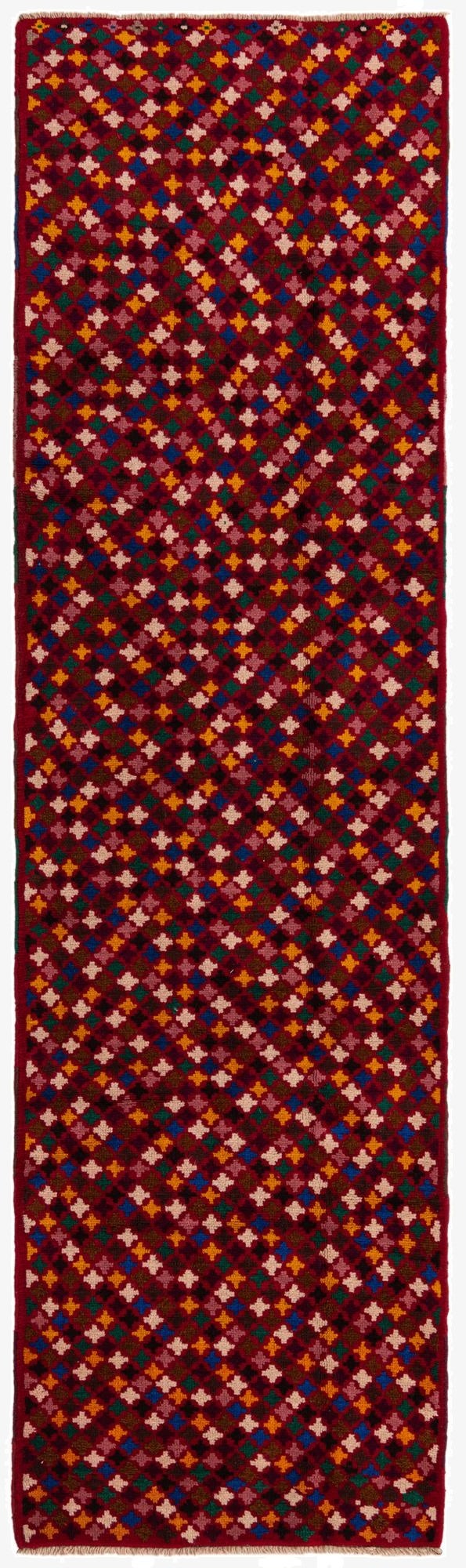  2' 8 x 9' 8  Hand Knotted Balouch Wool Runner Rug