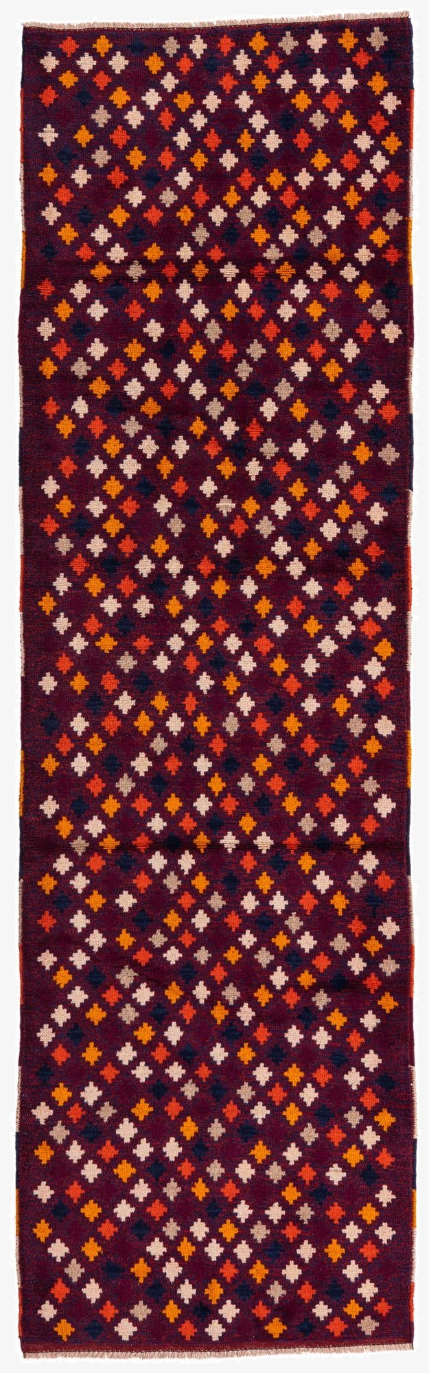  2' 10 x 9' 10  Hand Knotted Balouch Wool Runner Rug
