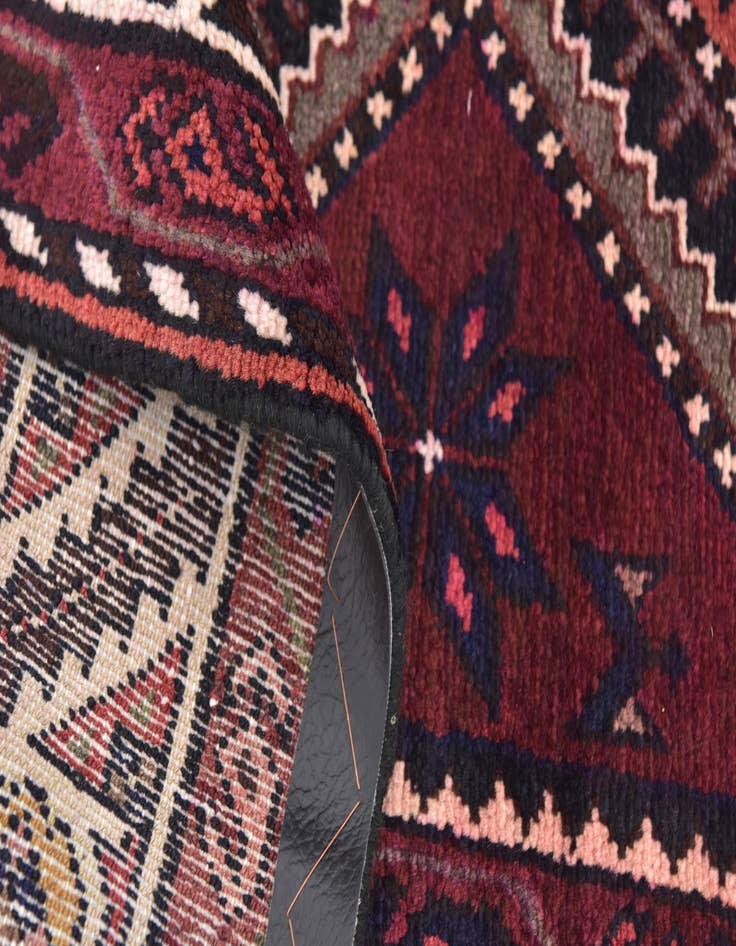 Detail image of 3' 8 x 10' 7 Hand Knotted Chenar Persian Wool Runner Rug