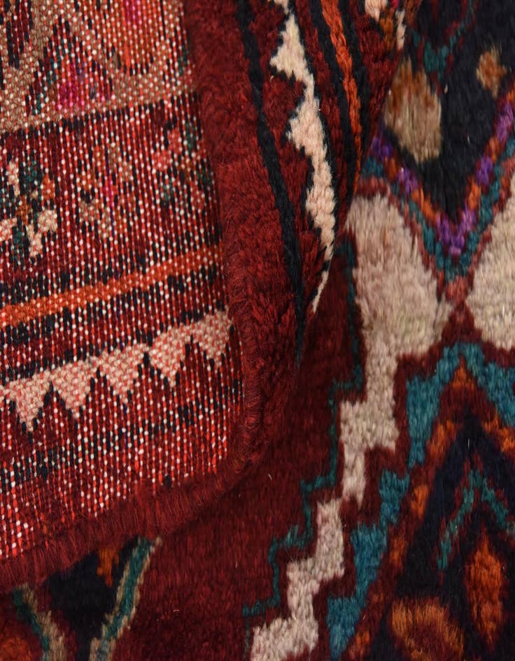 Detail image of  4' x 10' 10  Hand Knotted Chenar Persian Wool Runner Rug