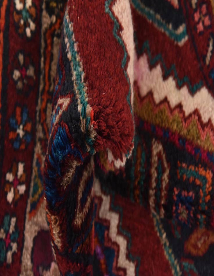 Detail image of  4' x 10' 10  Hand Knotted Chenar Persian Wool Runner Rug