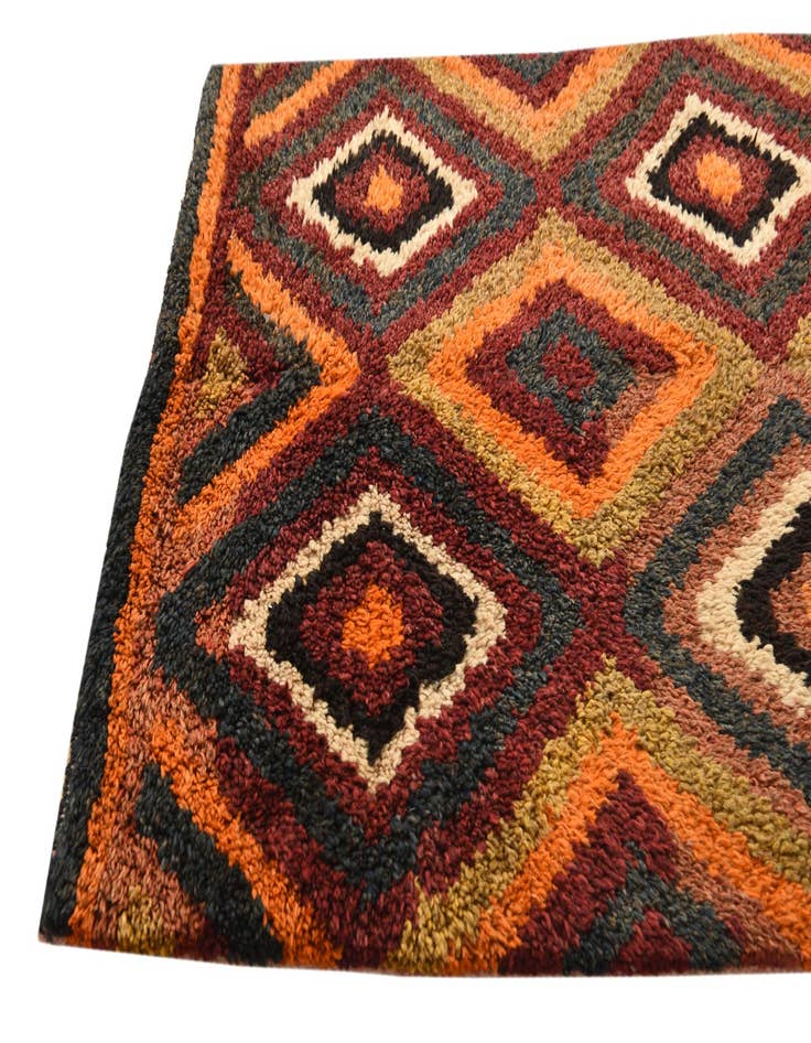 Detail image of  2' 10 x 11' 1  Hand Knotted Hamedan Persian Wool Runner Rug