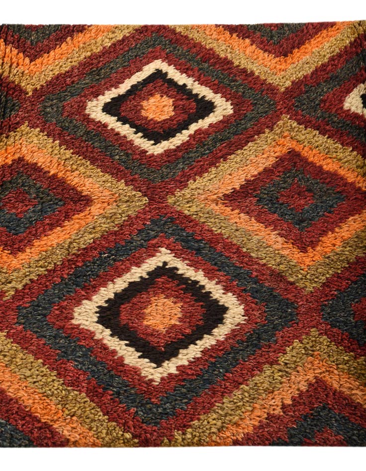 Detail image of  2' 10 x 11' 1  Hand Knotted Hamedan Persian Wool Runner Rug