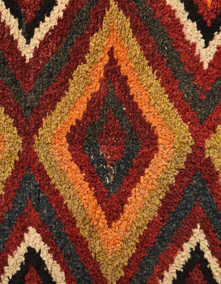 Detail image of  2' 10 x 11' 1  Hand Knotted Hamedan Persian Wool Runner Rug