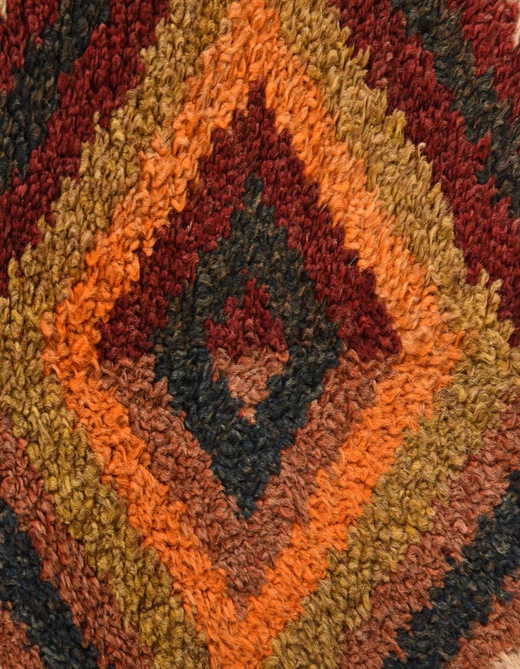 Detail image of  2' 10 x 11' 1  Hand Knotted Hamedan Persian Wool Runner Rug
