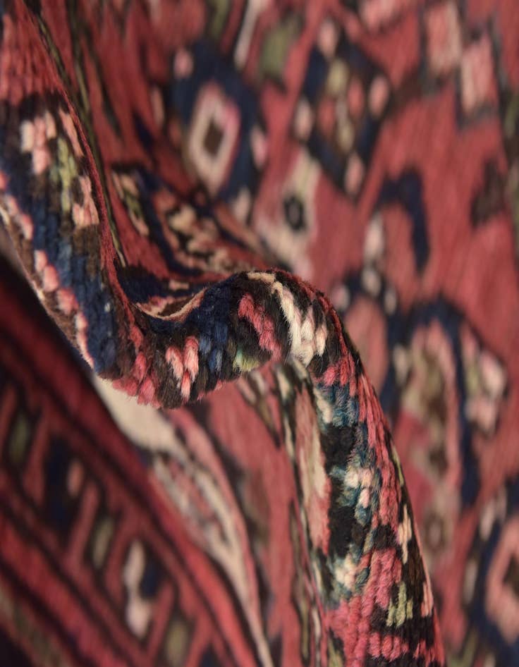 Detail image of 3' 8 x 10' 6 Hand Knotted Hossainabad Persian Wool Runner Rug