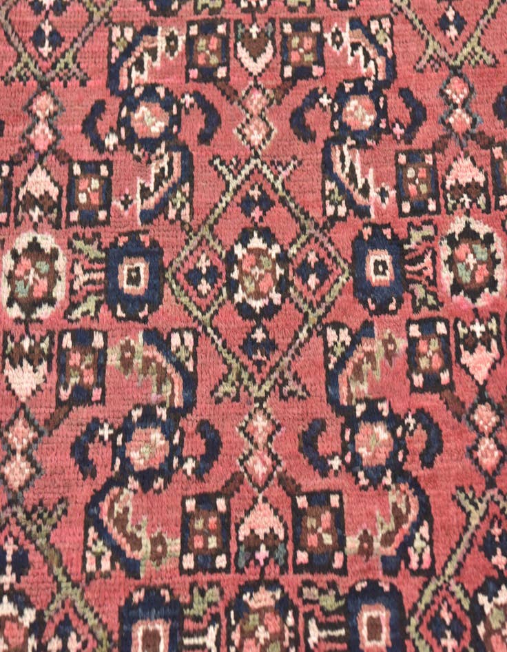 Detail image of 3' 8 x 10' 6 Hand Knotted Hossainabad Persian Wool Runner Rug