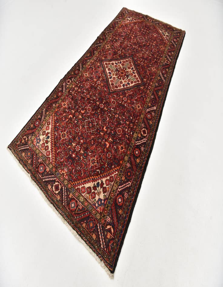 Detail image of 5' 4 x 11' Hand Knotted Hossainabad Persian Wool Runner Rug