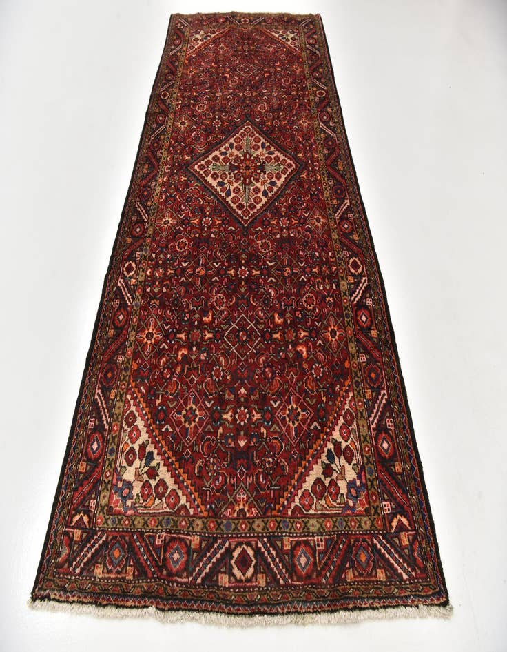 Detail image of 5' 4 x 11' Hand Knotted Hossainabad Persian Wool Runner Rug