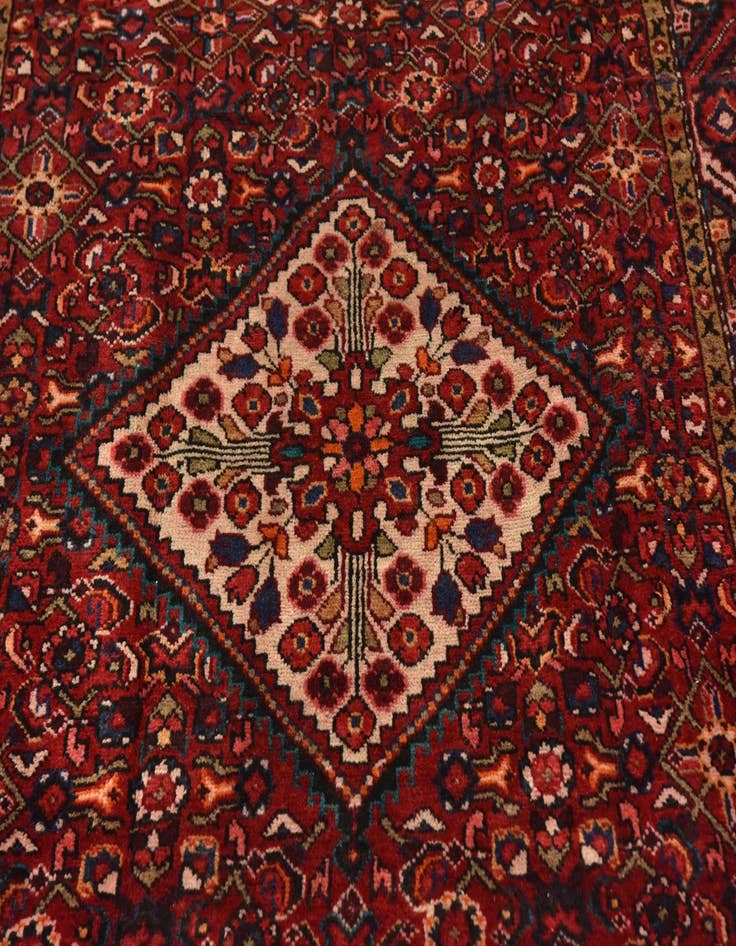Detail image of 5' 4 x 11' Hand Knotted Hossainabad Persian Wool Runner Rug