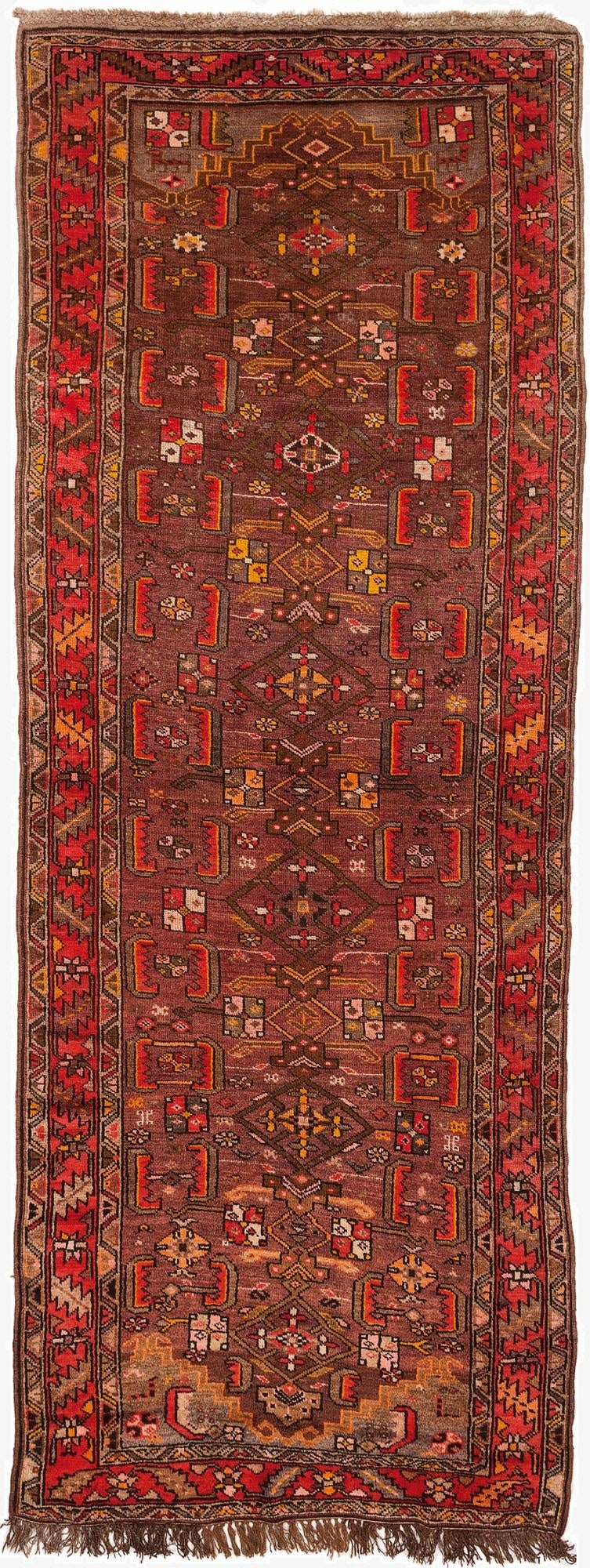  4' 2 x 11'  Hand Knotted Kars Wool Runner Rug