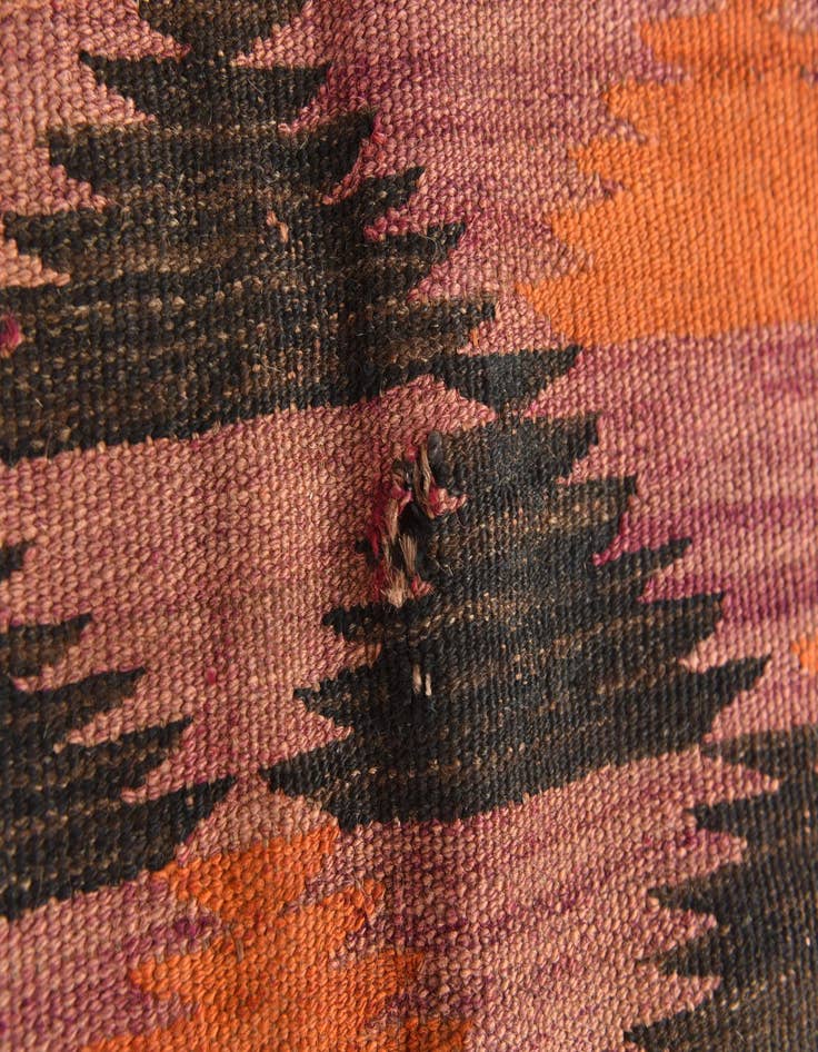 Detail image of  4' 5 x 11' 3  Hand Woven Kilim Afghan Wool Runner Rug