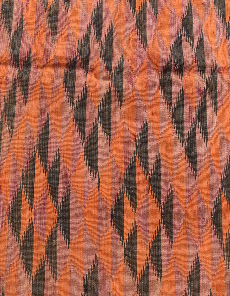 Detail image of  4' 5 x 11' 3  Hand Woven Kilim Afghan Wool Runner Rug