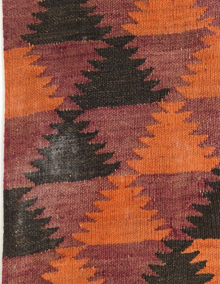 Detail image of  4' 5 x 11' 3  Hand Woven Kilim Afghan Wool Runner Rug