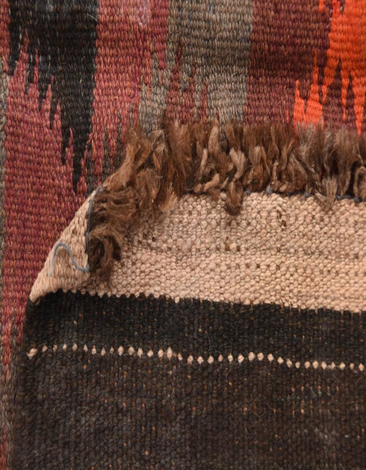 Detail image of  4' 9 x 11' 6  Hand Woven Kilim Afghan Wool Runner Rug